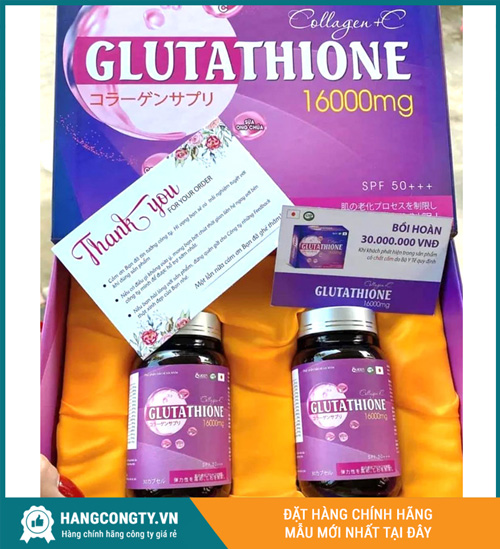 Viên uống Glutathione 16000mg Collagen + C