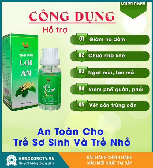 Công dụng của Tinh Dầu Lợi An