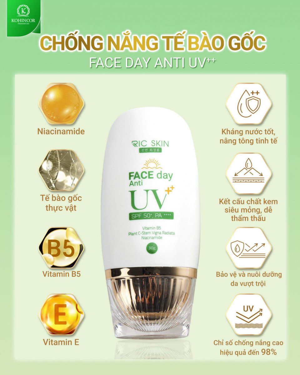 Kem chống nắng Ric Skin Trị nám SPF 50+