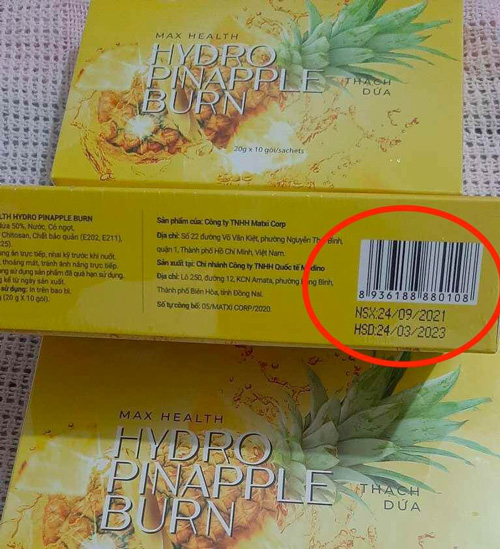 kiểm tra chính hãng thạch dứa giảm cân