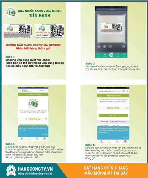 cách kiểm tra hàng chính hãng giảm cân tiến hạnh