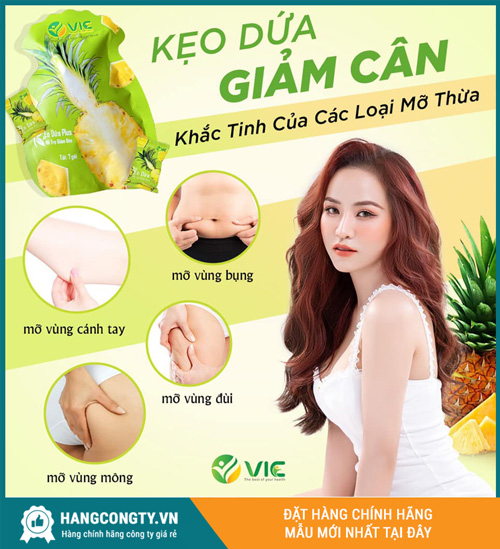 kẹo dứa giảm cân mua ở đâu chính hãng