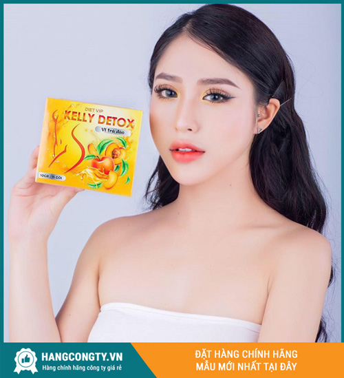 Trà đào giảm cân kelly detox